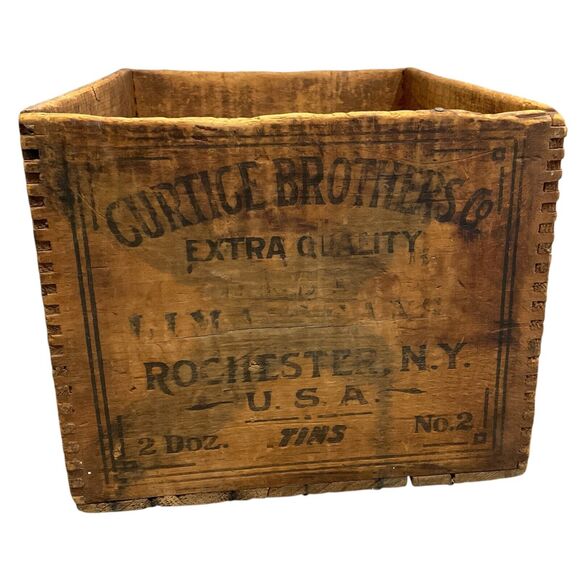 Blue Label Ketchup Crate Curtice Brothers Co Advertising Rochester NY - Picture 3 of 10